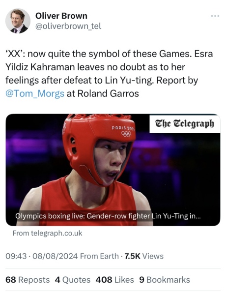 Thread 3: TWO “Female Boxers” Set To Compete At Paris 2024 Were Previously Disqualified From Women’s World Championship For Having “XY Chromosomes”