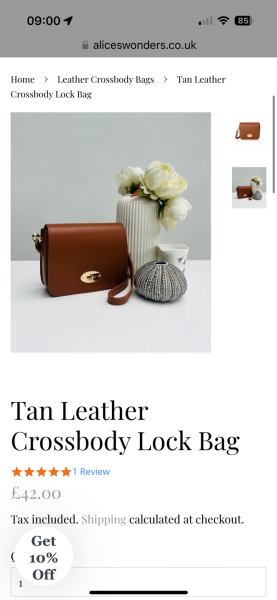 £50 for a handbag or cross body bag