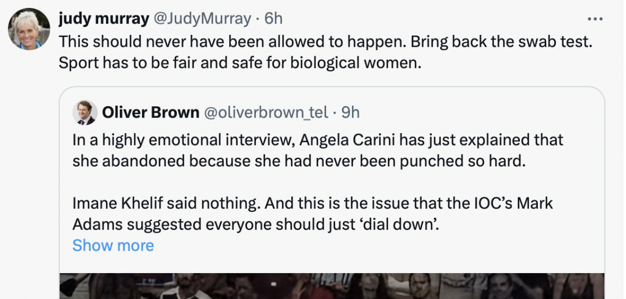 To be glad that #IStandWithAngelaCarini is trending no.1 in the UK on X (Twitter)
