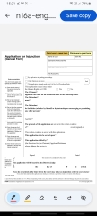How can this injunction form be filled in.