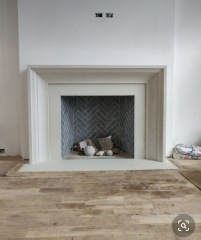Tiling inside a fireplace?