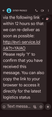 Anyone come across this Evri scam before?