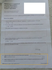 How one tiny mistake on my divorce form lead to a 5 year delay – Help me fix it!