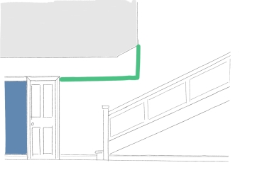 How would you do this picture rail? (Stair well)