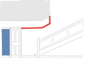 How would you do this picture rail? (Stair well)