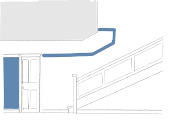 How would you do this picture rail? (Stair well)