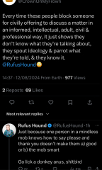 Rufus Hound - which woman has he suggested should boil her own head? *