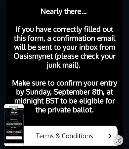 Oasis ballot