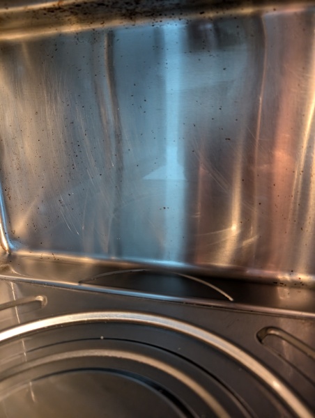 How to clean this off microwave