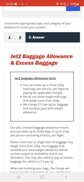 Jet2 combining luggage