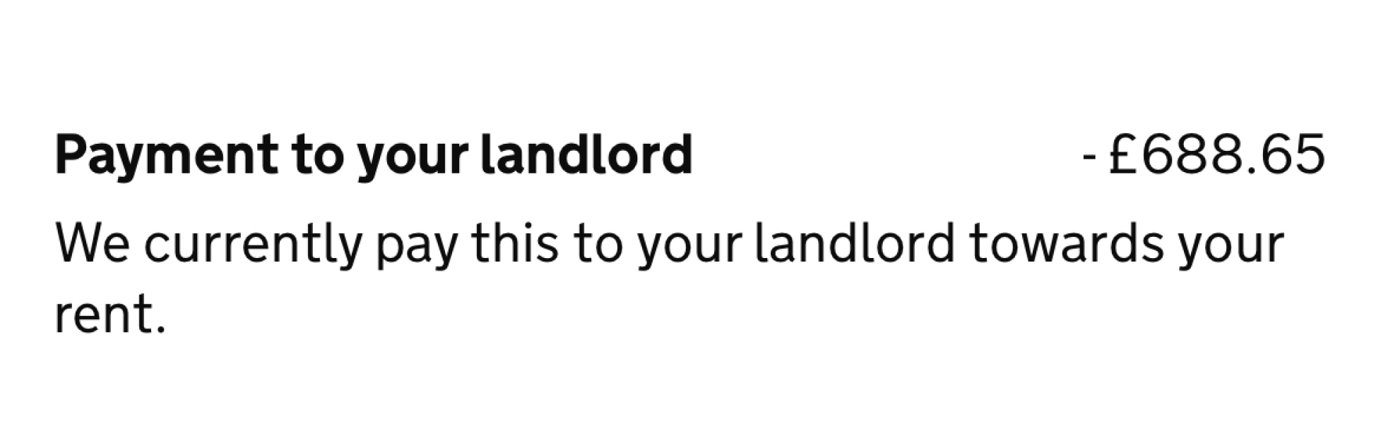 Universal Credit - Housing Payment