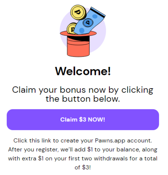 Get 1$ Signup bonus!