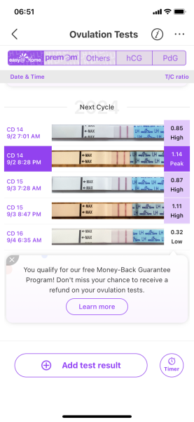 When is ovulation likely to happen from my OPK?