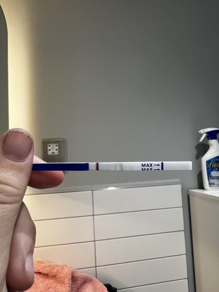 Very faint test early??