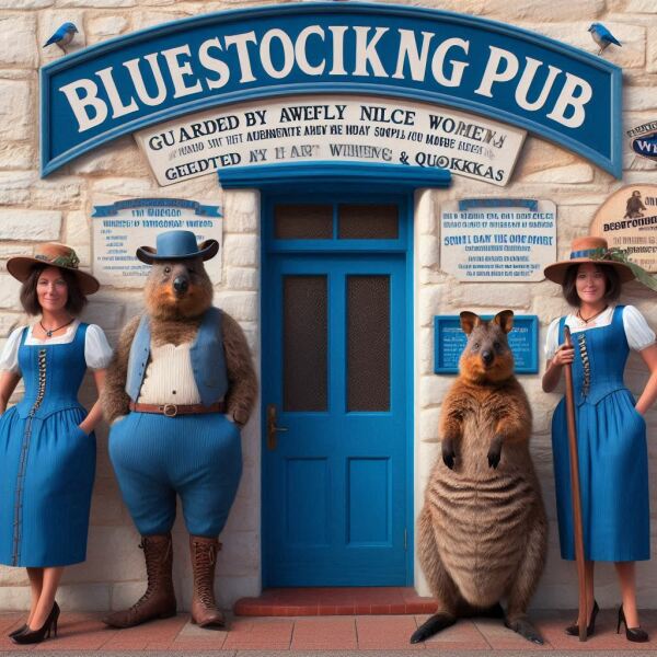 Les Bas Bleus, The Bluestocking...