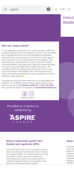 Aspirin causing cystitis?? Burning urine
