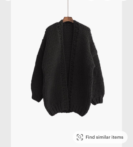 Chunky knit black cardi?