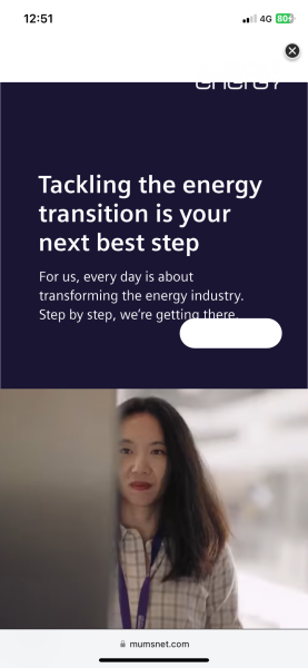 Pop-up advert that won’t go away.