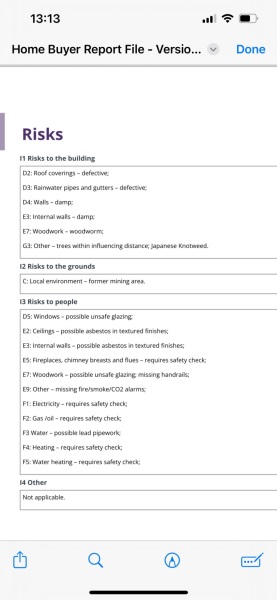 Property survey showed these risks, what do you think?!?