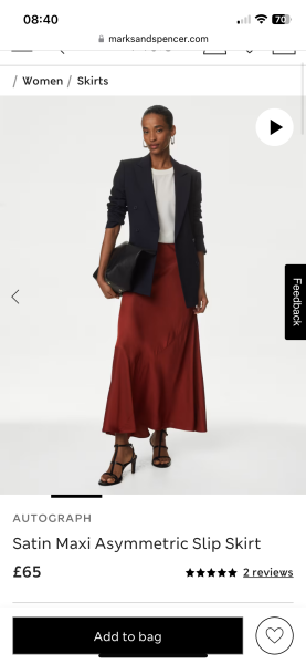 Decent quality satin skirt