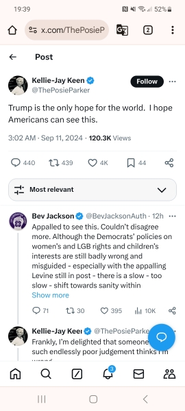 "Trump is the only hope for the world. I hope Americans can see this."