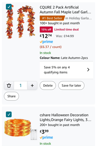 Autumn decor thread