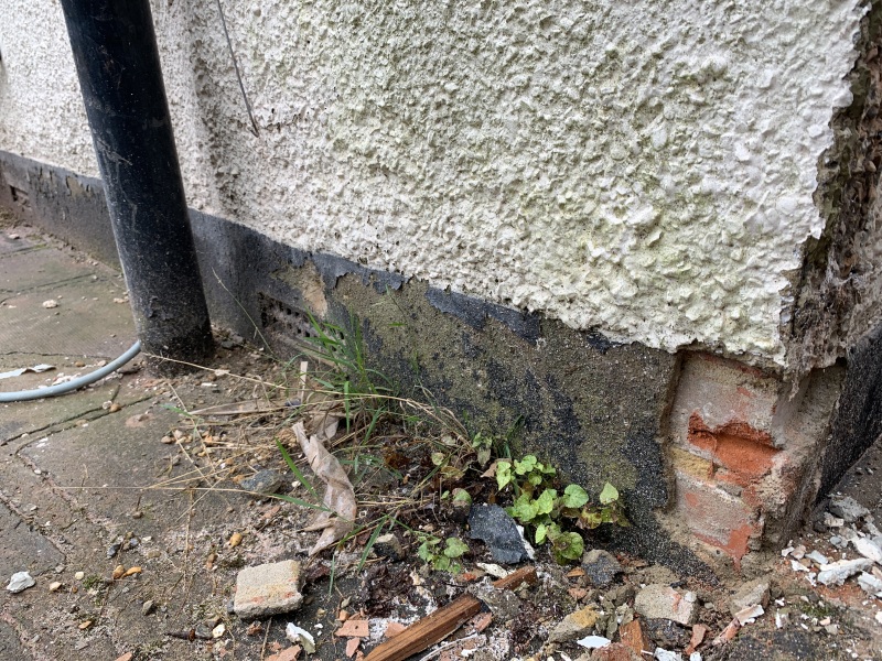 Water under suspected floor and rotten joists