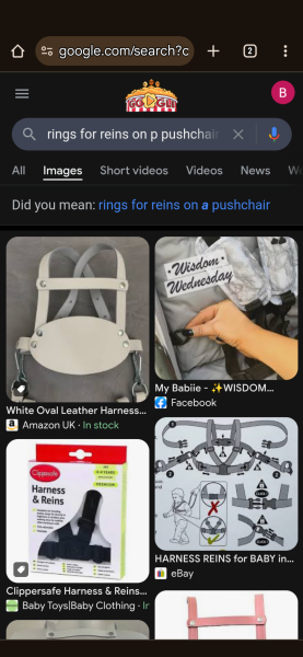 One year old escaping pushchair