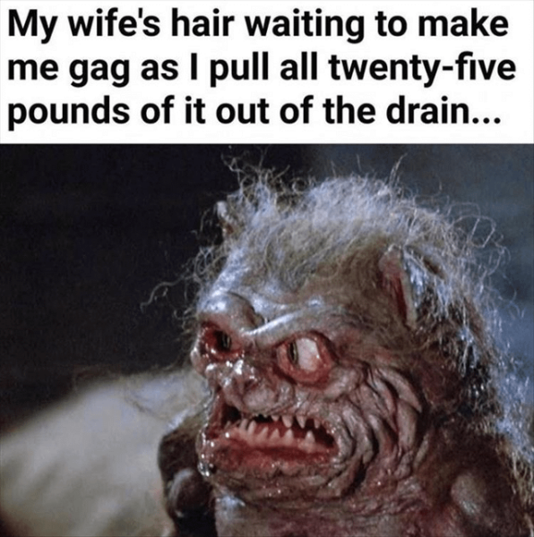 Is clearing out the shower hair trap the worst household task? Discuss.