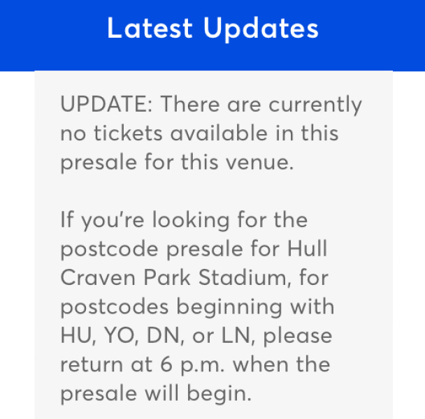 Coldplay presale
