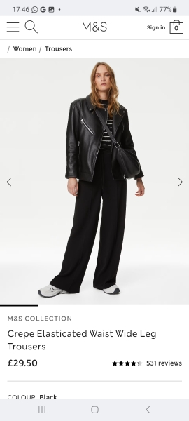 Smartish wide leg comfy black trousers - any recommendations please