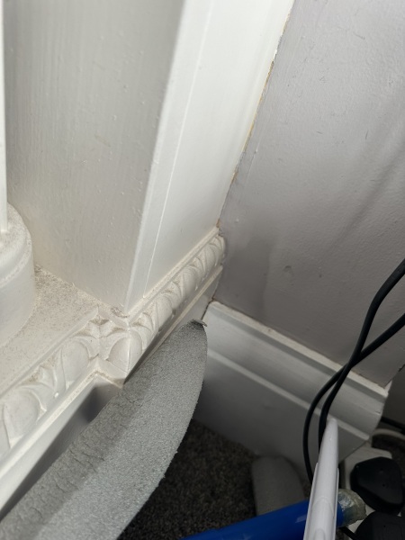 Damp patch on inside of chimney breast wall