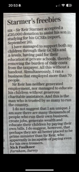 To think incompetent hypocrite Starmer has lost the respect of the people and his own party in record time?