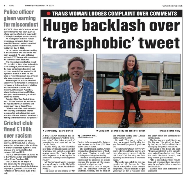 Sparkles vs Councilor Laurie Burton