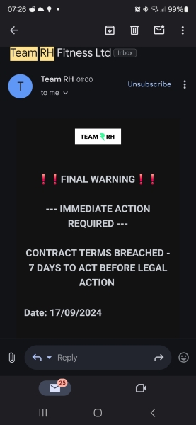 Team RH - has anyone actually been visited by a debt collector