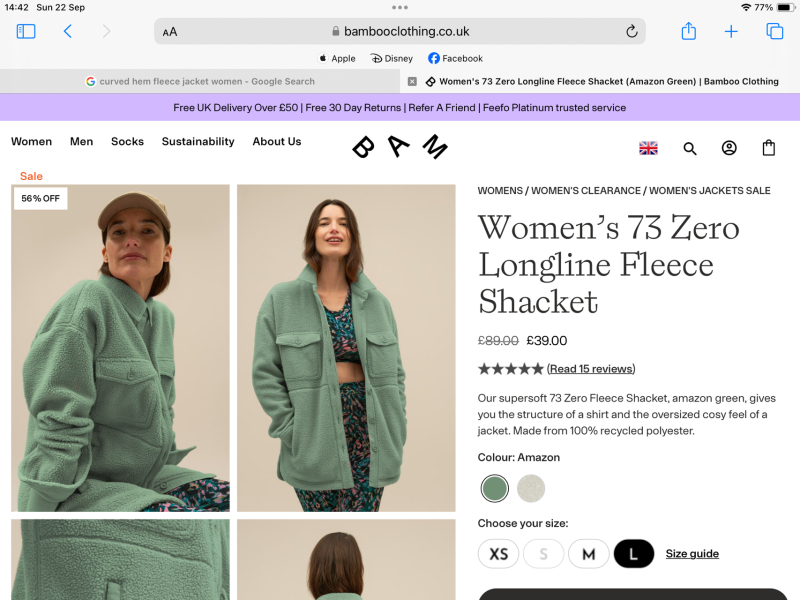 Long green/olive/khaki round hem fleece