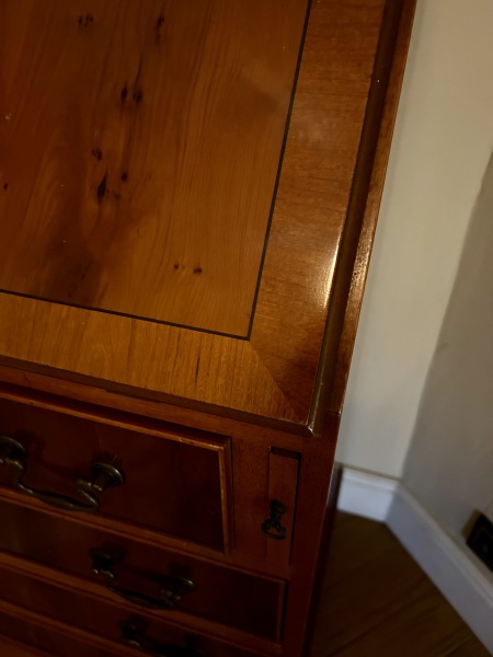 Stripping old orange furniture