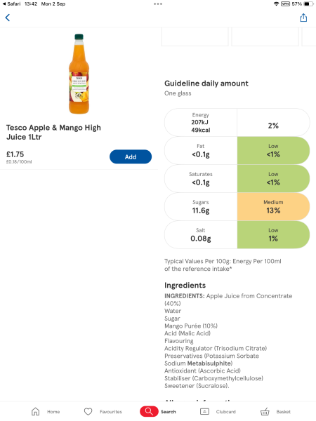 To be cross there’s artificial sweeteners in most drinks now?