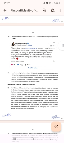 In Australia - Moira Deeming defamation trial now on