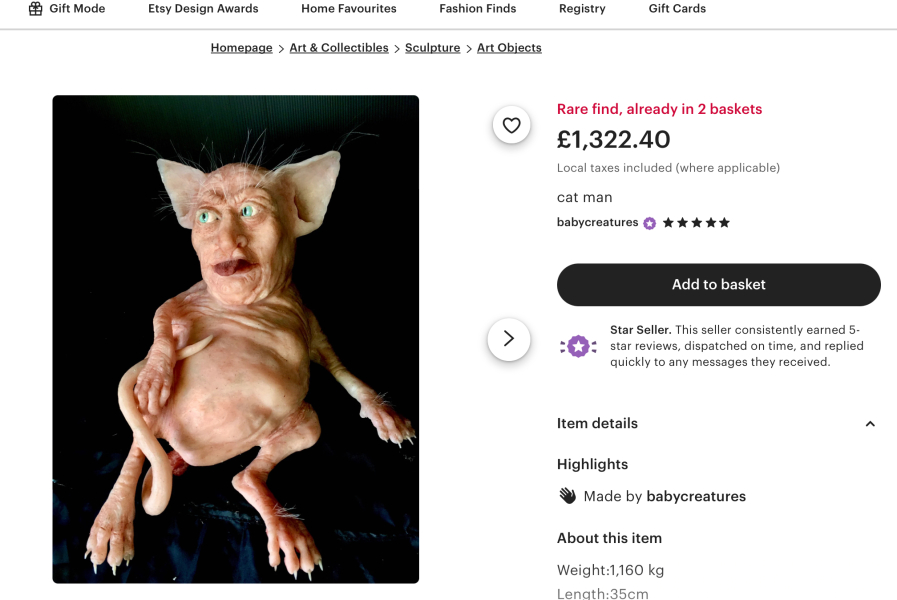 AIBU to find this unnecessarily expensive and creepy?