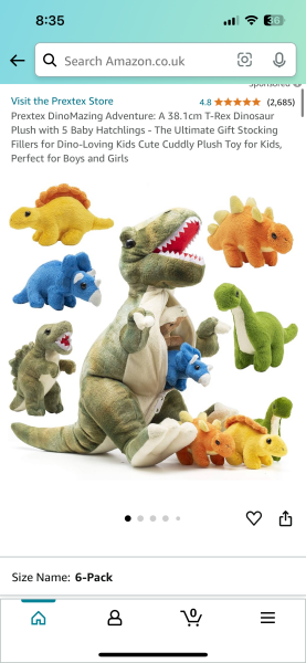 To buy 3 year old DD dinosaurs for Christmas?