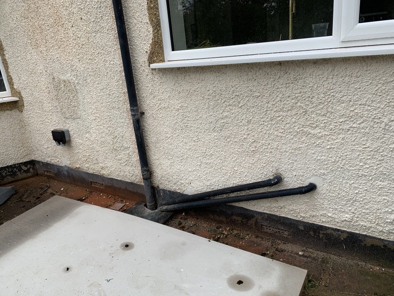 Water under suspected floor and rotten joists