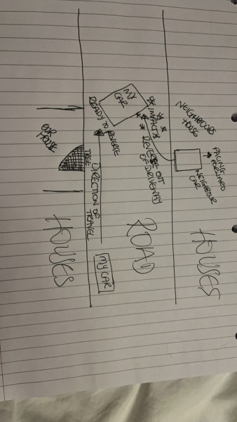 Who is at fault for this accident? With diagram