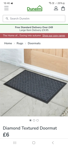 Rubber-backed door mats with beveled edges - recommendations required