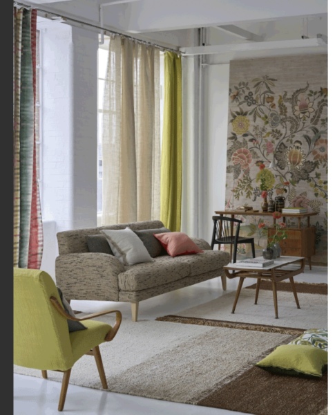 What wall colour to go with lime green sofa?
