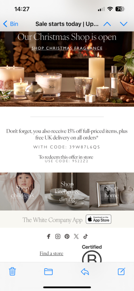 Thread 2 - the one with a round of Santa-plause for all of the bargains