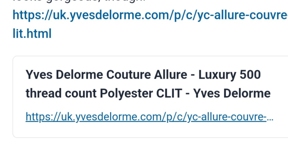 Bedding - possibly the most exciting thread ever*