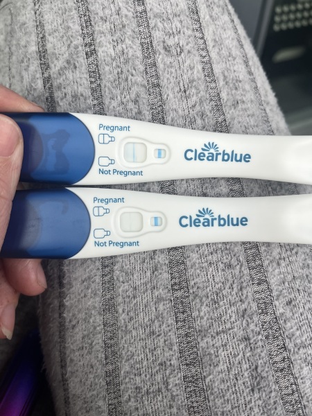 Clear blue test. Evap line or positive
