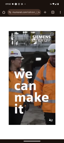 Pop-up advert that won’t go away.