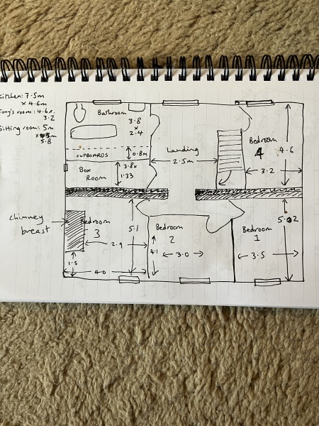 4 beds, 2 bathrooms vs 5 beds 1 bathroom (or….?)